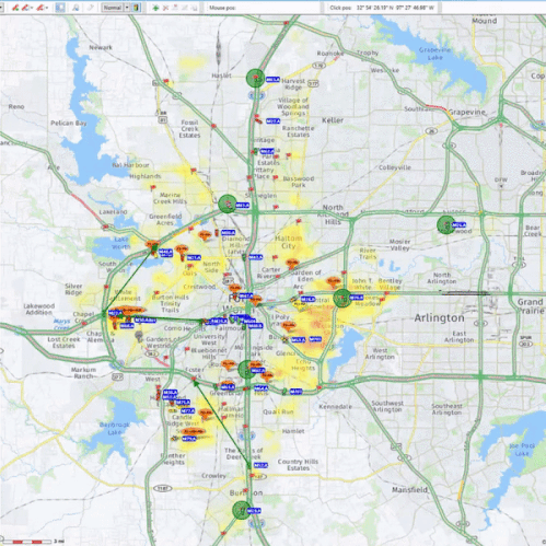 Animation demonstrating real-time location of EMS resources using Logis Solutions software